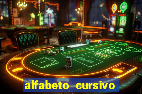 alfabeto cursivo para treinar caligrafia